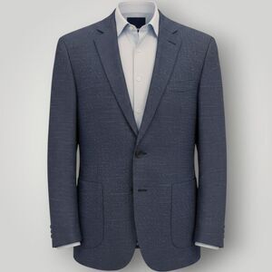 JOSEPH ABBOUD Mens Blazer Sport Coat Two Button Jacket 50R Wool Blend Navy